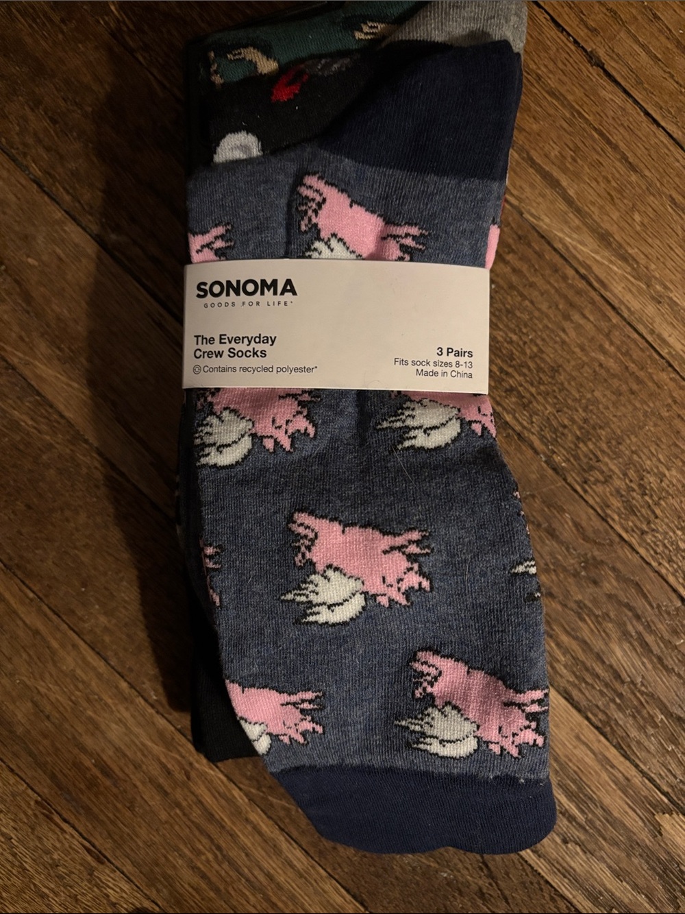 Sonoma Novelty 3-Pack crew socks- Men’s- 8 to 13- NWT